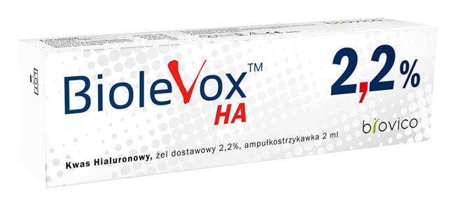 Biolevox HA 2,2% żel dostawowy z kwasem hialuronowym w postaci ampułkostrzykawki, 2 ml