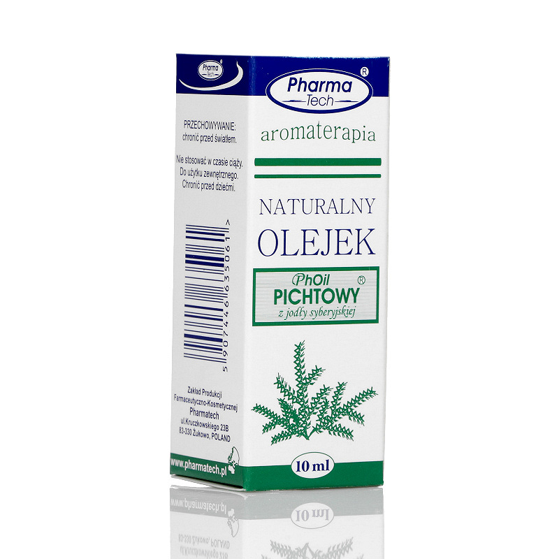 Olejek pichtowy, olejek eteryczny nawilżający na skórę, butelka 10 ml