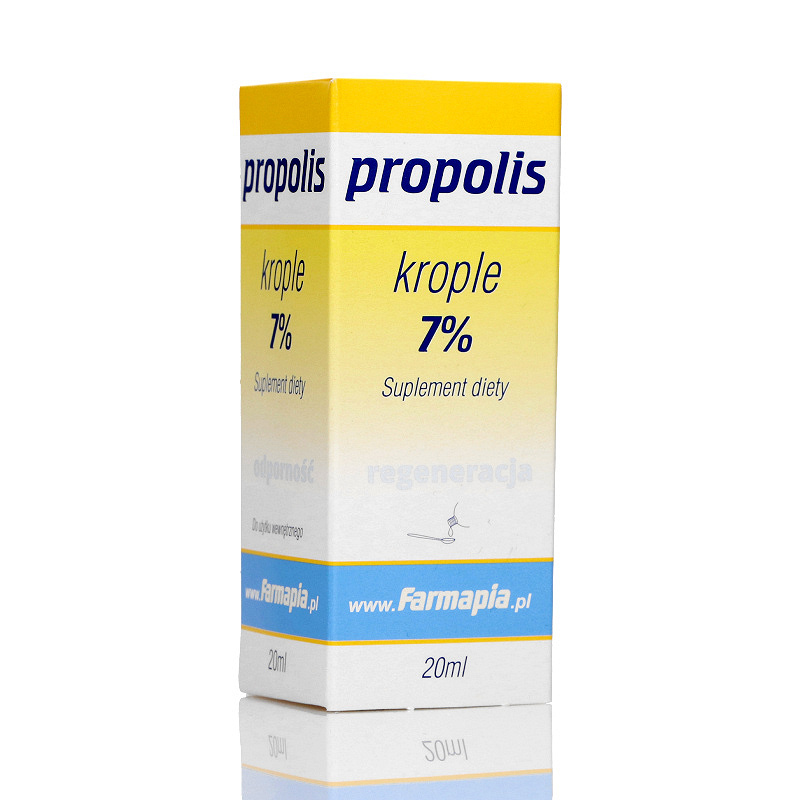 Propolis 7%, krople doustne  ze składnikami wspierającymi odporność, 20 ml
