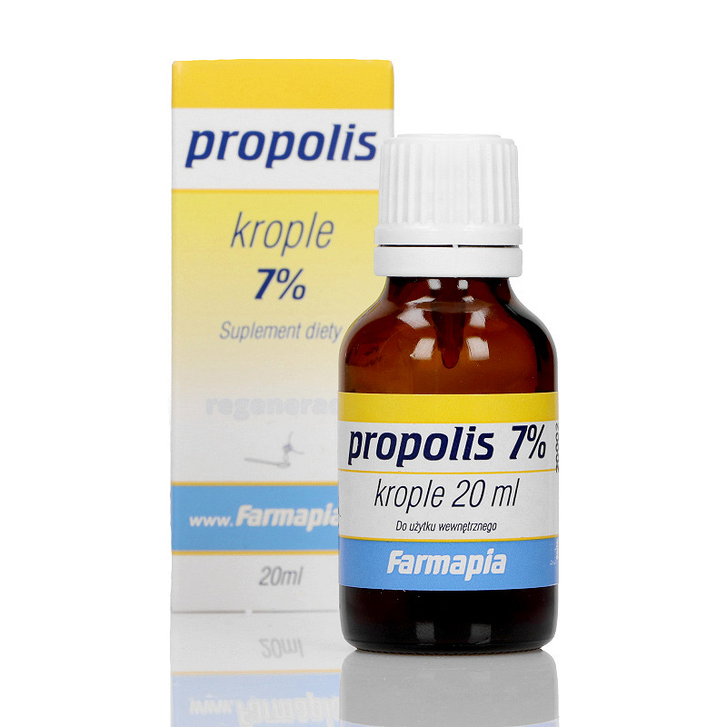 Propolis 7%, krople doustne  ze składnikami wspierającymi odporność, 20 ml