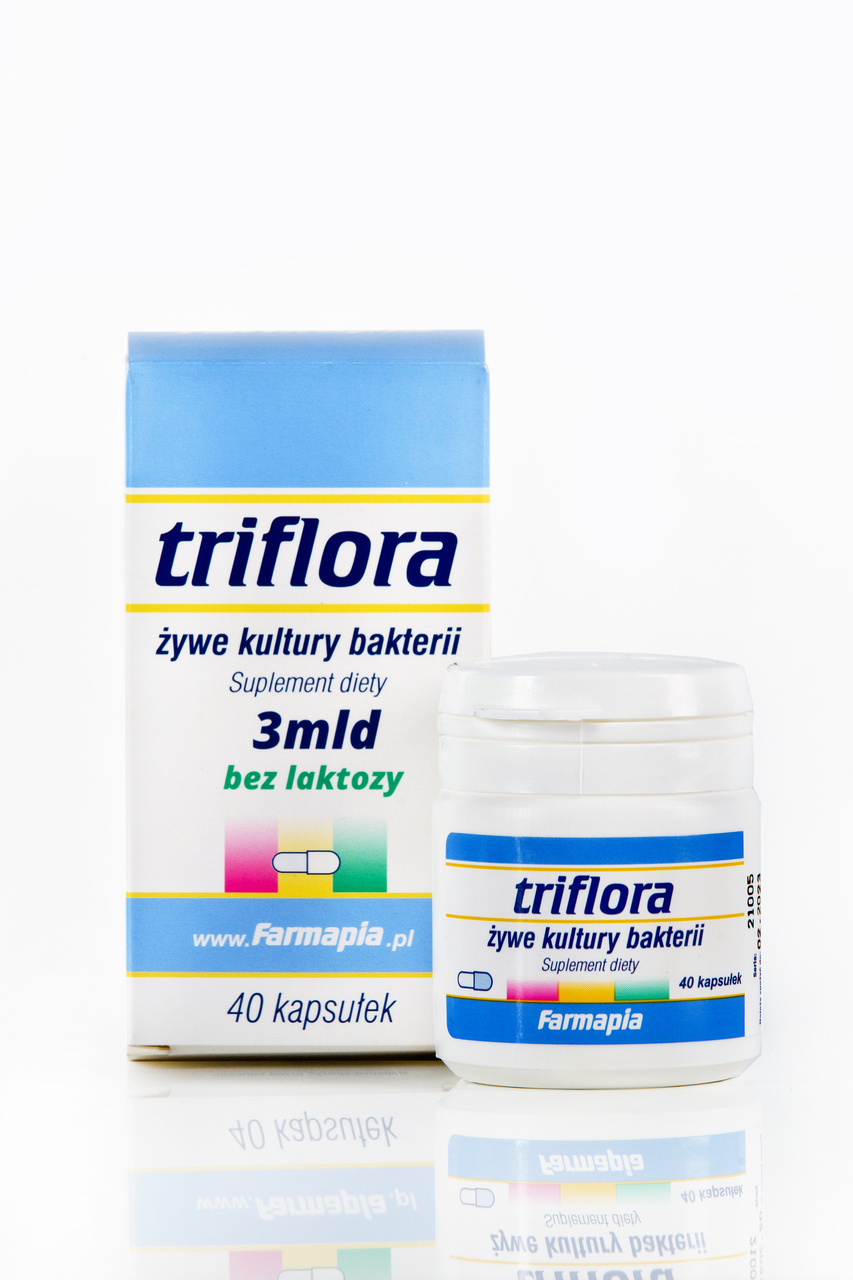 Triflora żywe kultury bakterii bez laktozy, 40 szt.