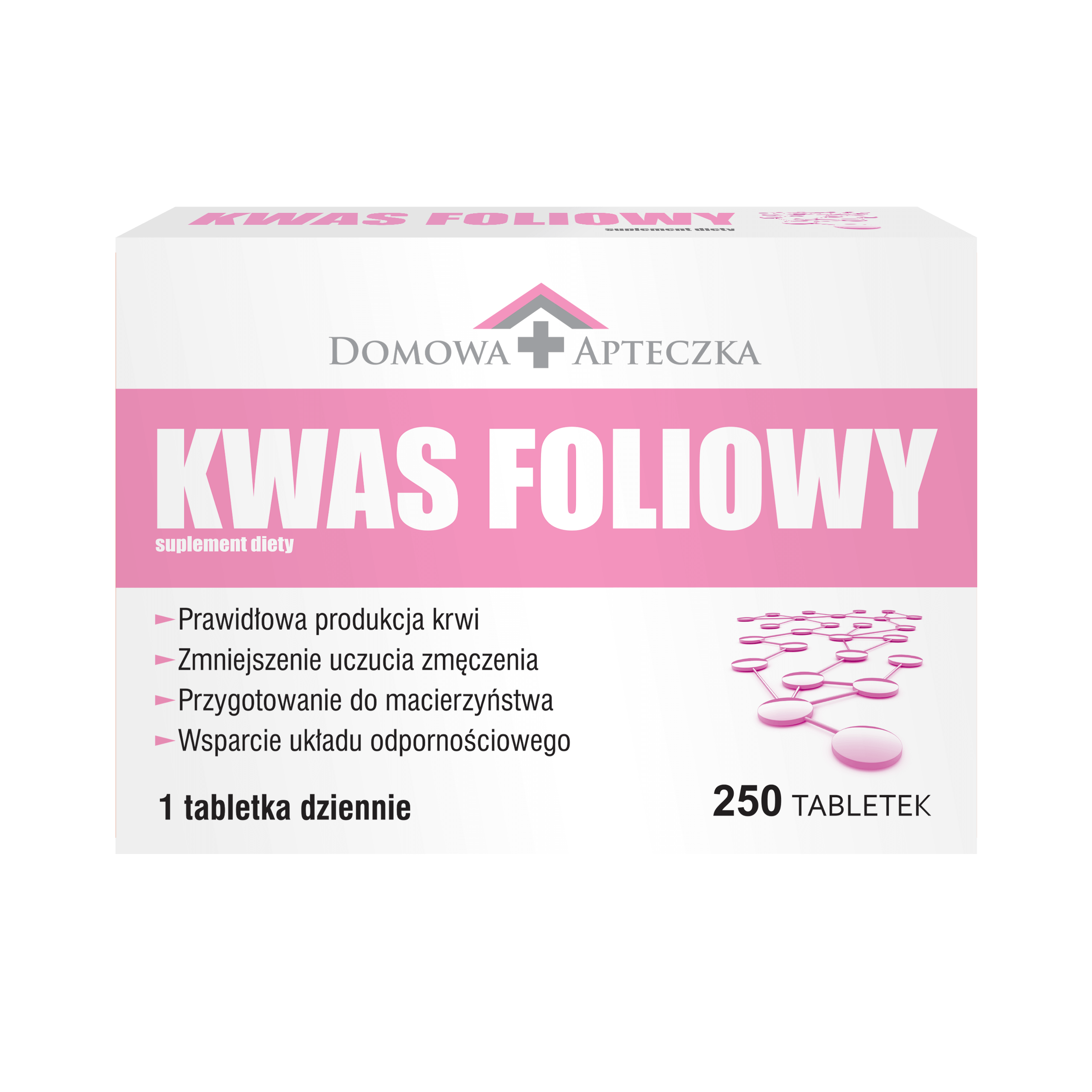 Kwas Foliowy tabletki dla kobiet przygotowujących się do macierzyństwa, 250 szt.