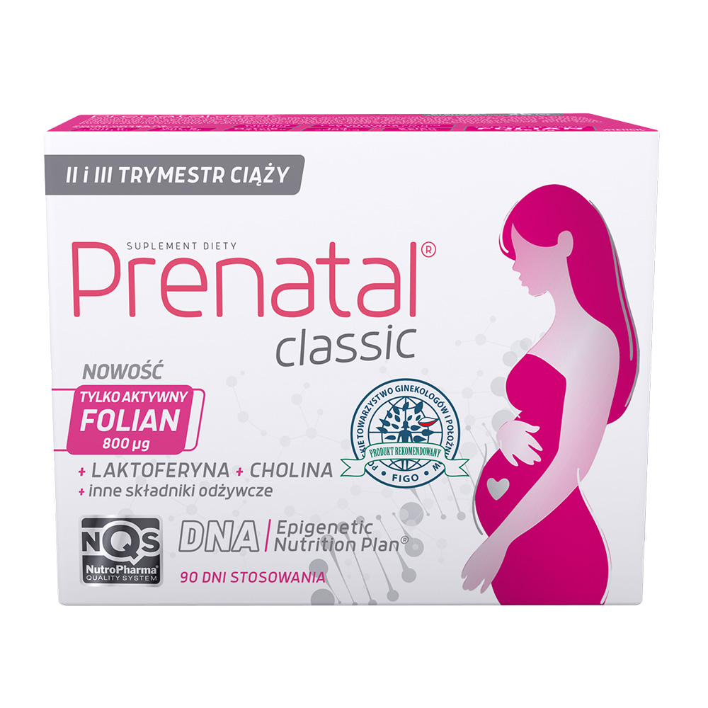 Prenatal Classic, witaminy dla kobiet w ciąży (od 13. tygodnia) i karmiących piersią, 90 szt.