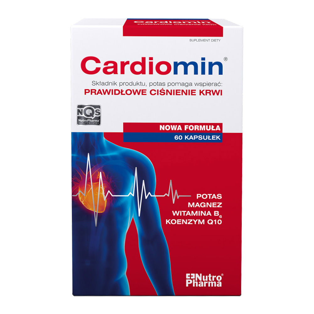 Cardiomin, kapsułki ze składnikami regulującymi ciśnienie krwi, 60 szt.