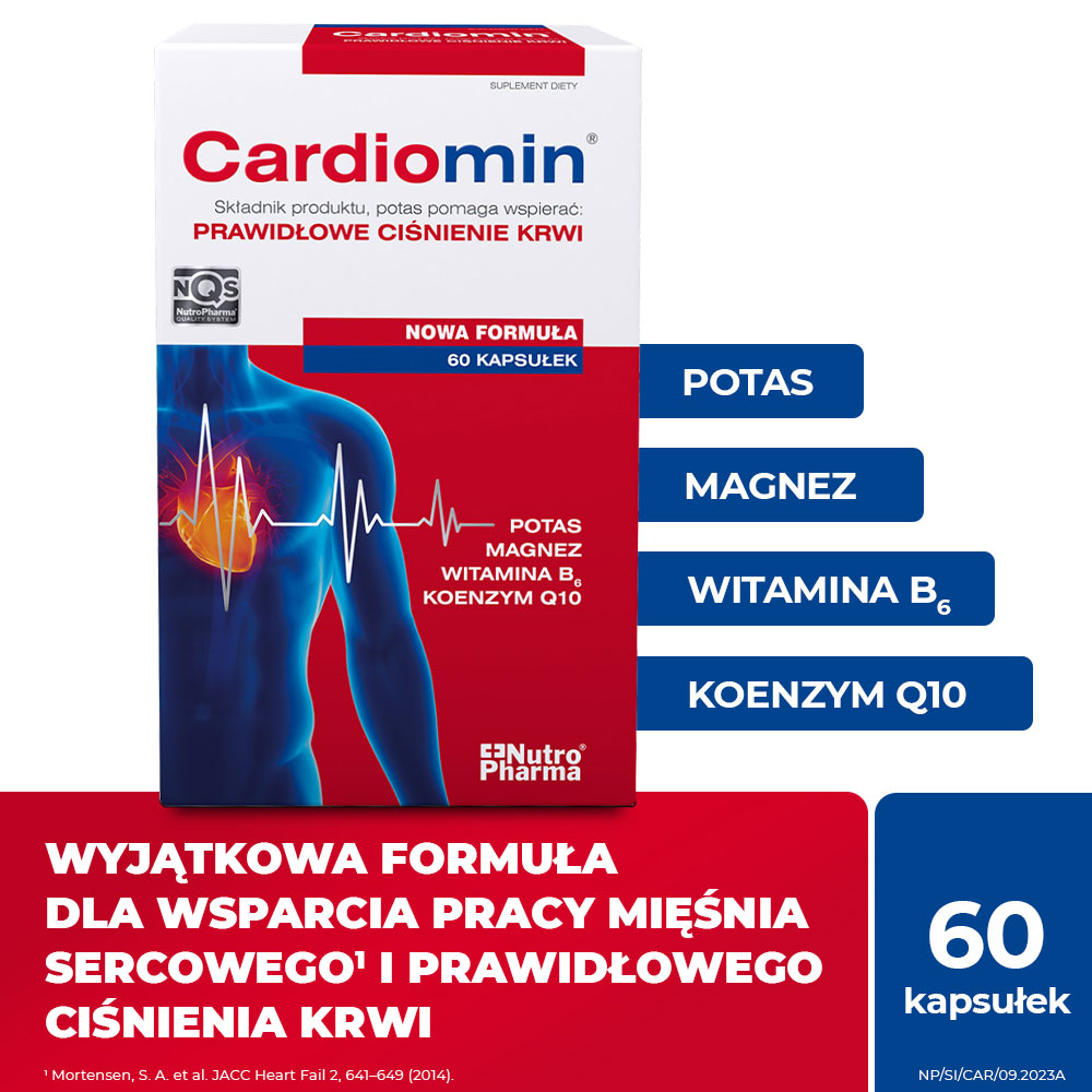 Cardiomin, kapsułki ze składnikami regulującymi ciśnienie krwi, 60 szt.