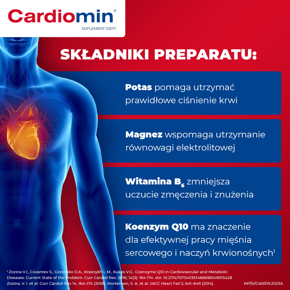 Cardiomin, kapsułki ze składnikami regulującymi ciśnienie krwi, 60 szt.