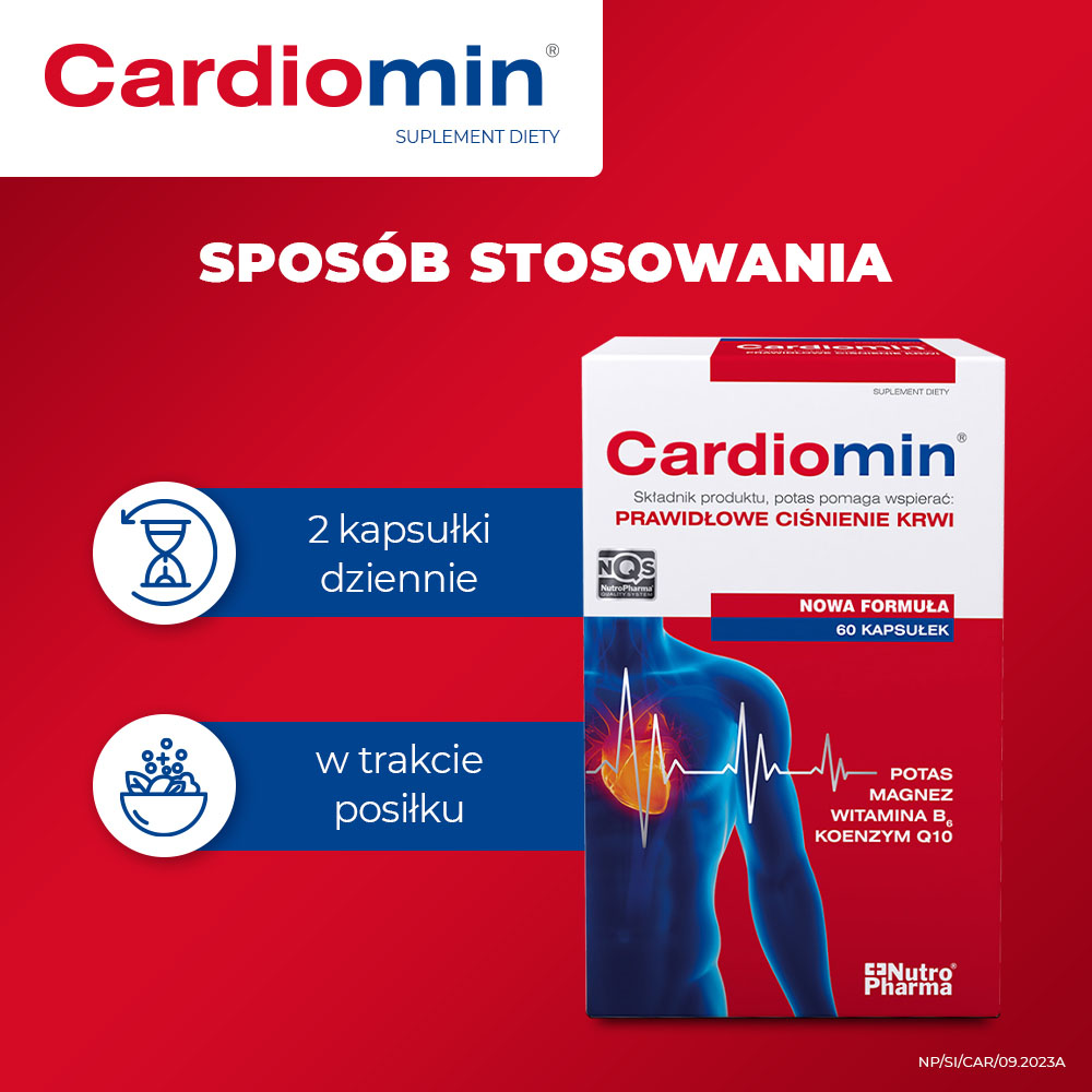 Cardiomin, kapsułki ze składnikami regulującymi ciśnienie krwi, 60 szt.