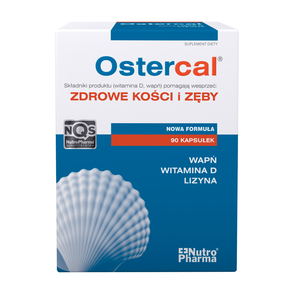 Ostercal, kapsułki ze składnikami wspomagającymi zdrowe kości, 90 szt.