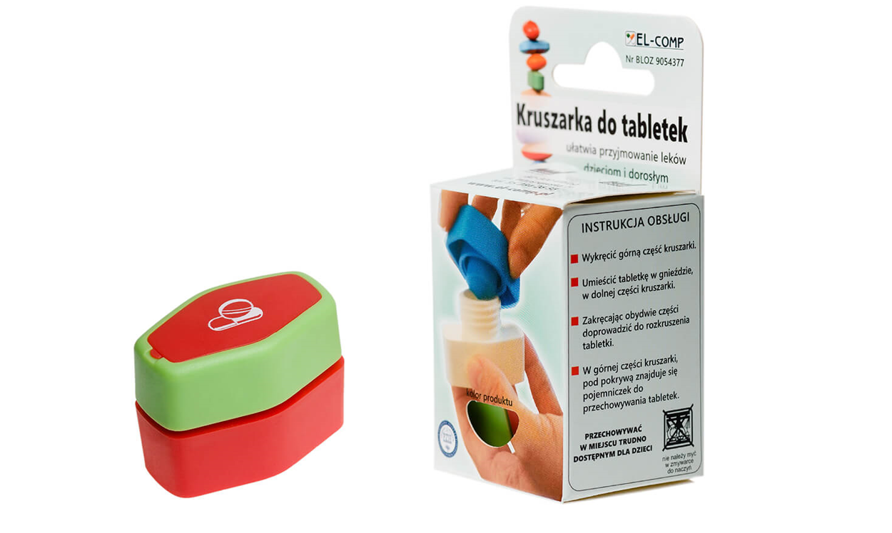 Kruszarka do tabletek ułatwiająca przyjmowanie leków dzieciom i dorosłym, 1 szt.