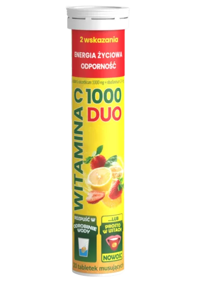 Witamina C 1000 mg DUO, tabletki musujące z witaminą C, 20 szt.