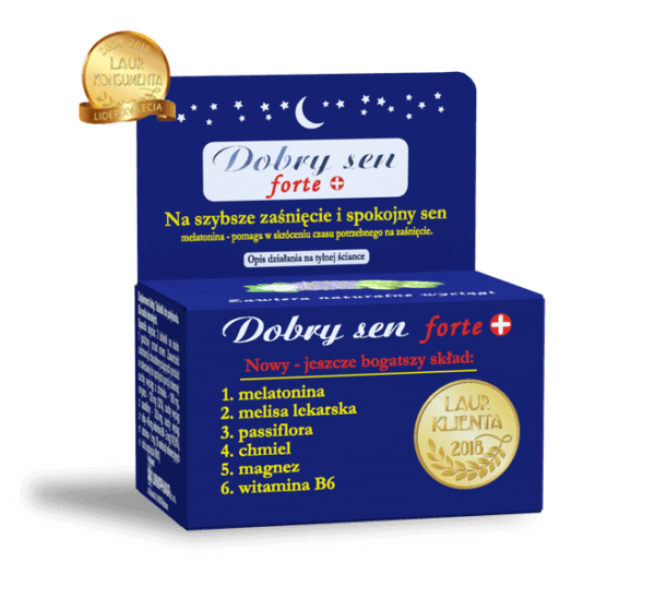 Dobry Sen Forte, tabletki ze składnikami wspomagającymi szybkie zasypianie i zdrowy sen, 30 szt.