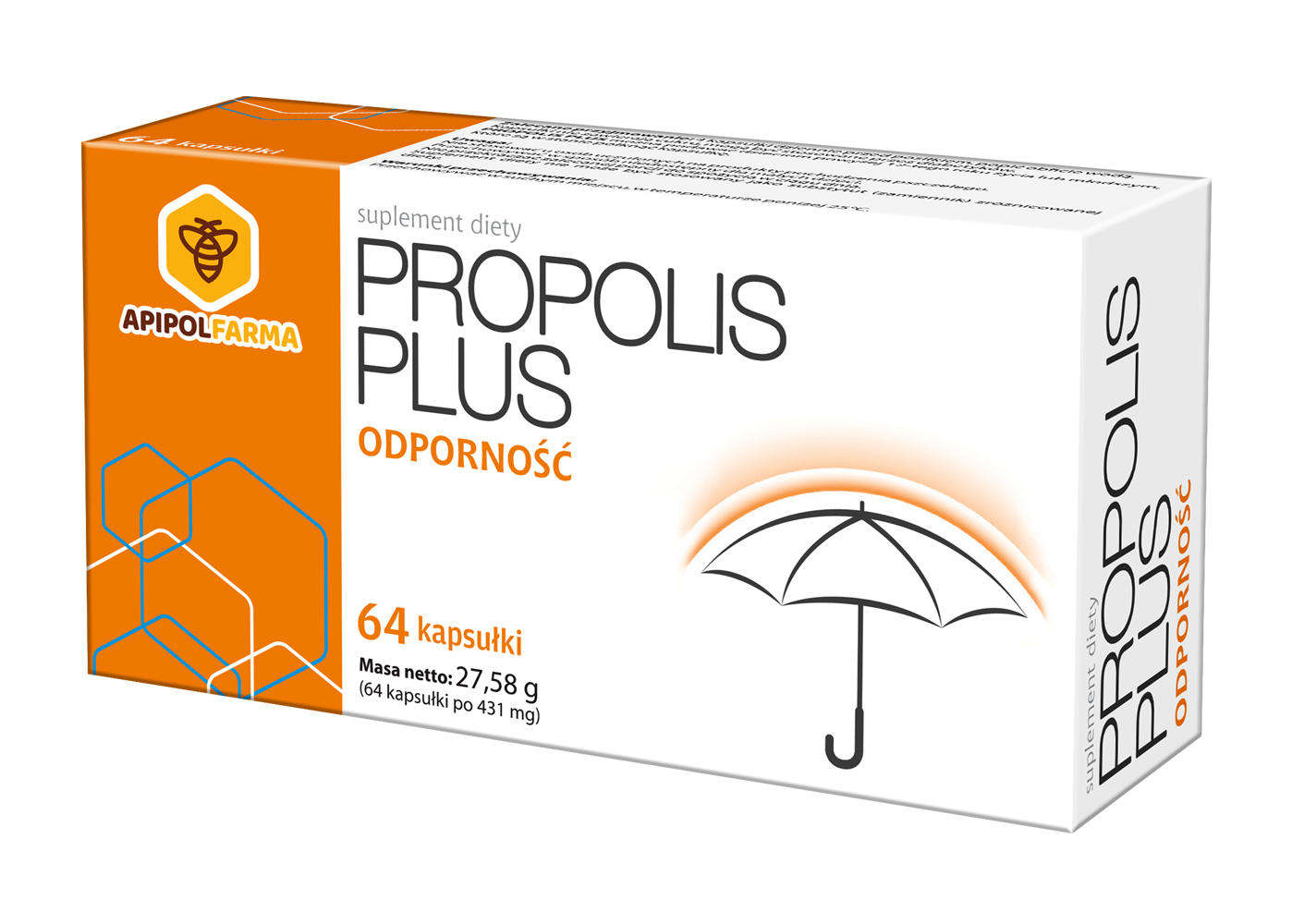 Propolis Plus kapsułki ze składnikami wspierającymi odporność, 64 szt. 