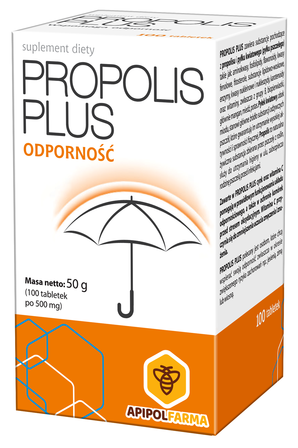 Propolis Plus, tabletki ze składnikami wzmacniającymi układ odpornościowy, 100 szt.