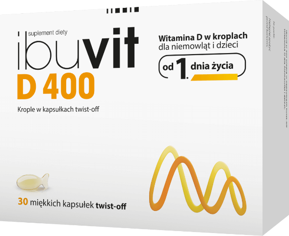 Ibuvit D 400, krople ze składnikami wzmacniającymi odporność w kapsułkach twist-off, 30 szt.