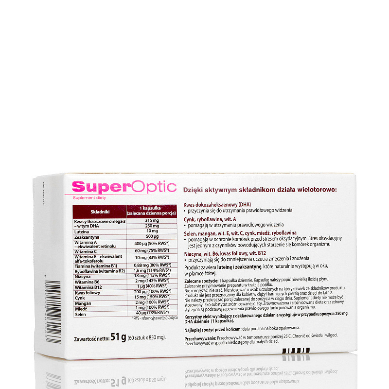 SuperOptic, 60 kapsułek