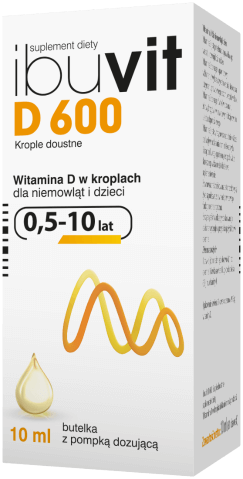 Ibuvit D 600, krople doustne ze składnikami wzmacniającymi odporność, 10 ml