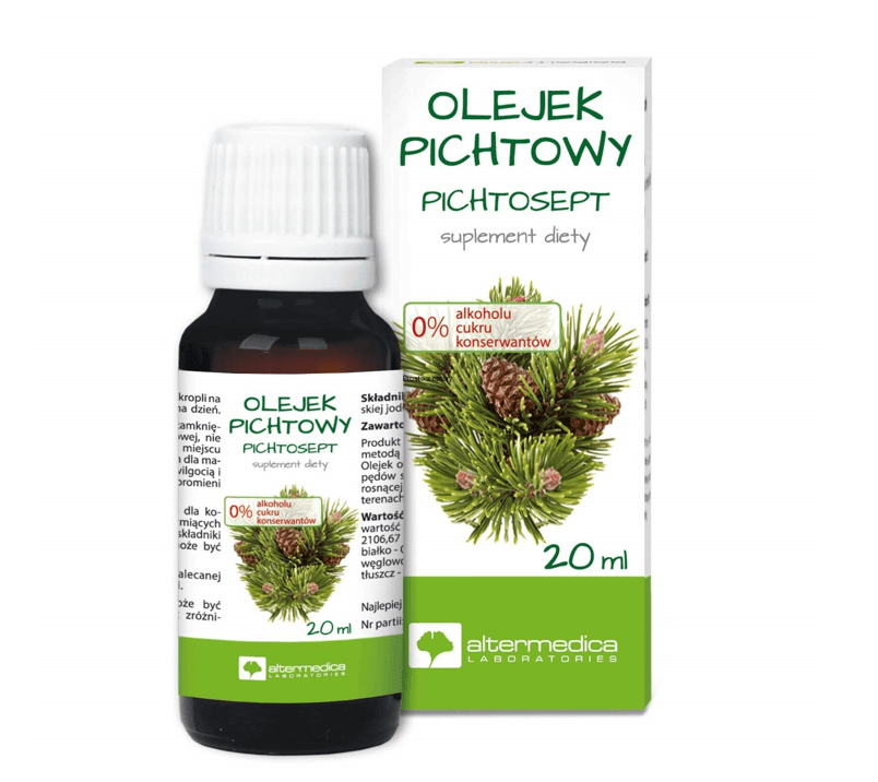 Olejek pichtowy, ze składnikami o działaniu wzmacniającym, 20 ml
