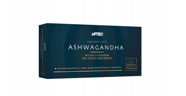 Ashwagandha, kapsułki zawierające ekstrakt z korzenia ashwagandhy, 60 szt.
