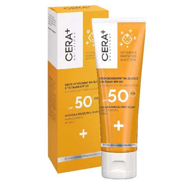 CERA+ SOLUTIONS, krem ochronny na słońce z filtrami SPF 50 dla dzieci od 1. miesiąca życia, 50 ml