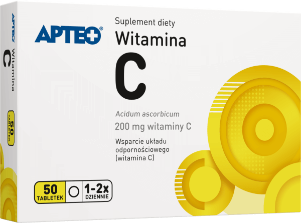 Witamina C APTEO tabletki ze składnikami wspomagającymi odporność, 50 szt.