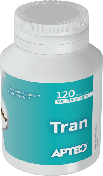 Tran APTEO, kapsułki ze składnikami wspierającymi układ odpornościowy, 120 szt.