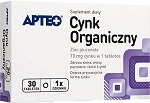 Cynk organiczny APTEO tabletki ze składnikami na utrzymanie prawidłowego stanu włosów, skóry, paznokci, 30 szt.