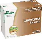 Lecytyna 1200 mg APTEO kapsułki ze składnikami uzupełniającymi dietę w lecytynę, 40 szt.