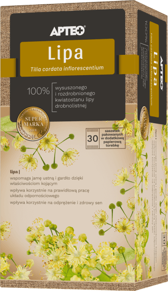Lipa APTEO zioła wspomagające odporność, kojące gardło, jamę ustną, 20 sasz. x 1,5 g