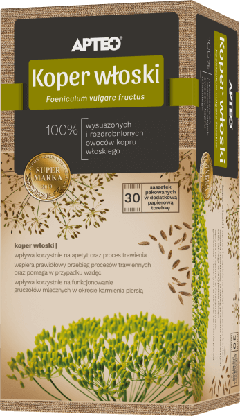 Koper włoski APTEO zioła wspomagające apetyt, trawienie, 30 sasz. x 2 g