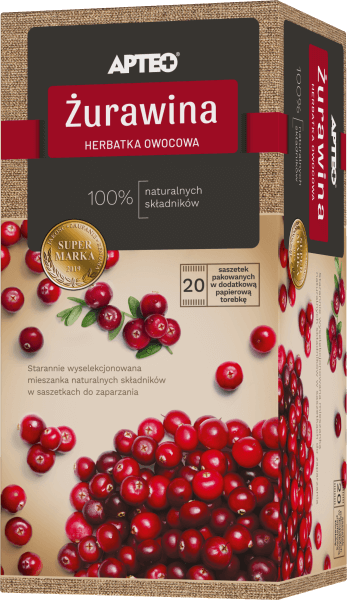 Żurawina APTEO zioła wspomagające funcjonowanie układu moczowego, 20 sasz. x 2,5 g