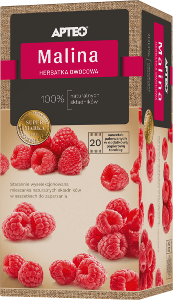 Malina APTEO, herbata ziołowo-owocowa z maliną, 20 sasz. x 3 g