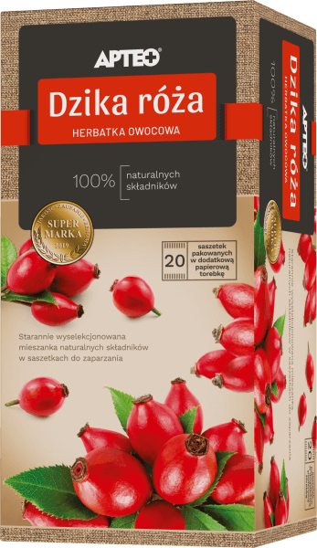 Dzika róża APTEO herbata ziołowo-owocowa z dziką róźą, 20 sasz. x 3 g
