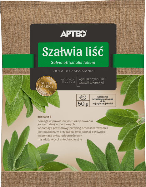 Szałwia liść APTEO zioła wspomagające trawienie, odporność, 50 g