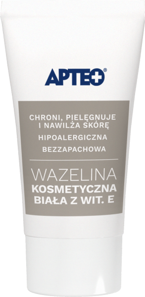 Wazelina kosmetyczna biała z witaminą E APTEO, do pielęgnacji skóry całego ciała, 20 g