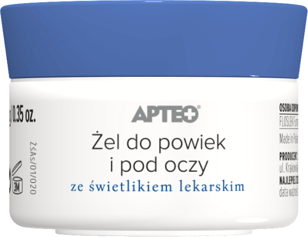 Żel do powiek i pod oczy ze świetlikiem lekarskim APTEO,  nawilżający przywracający jędrność i elastyczność skóry, 10 g