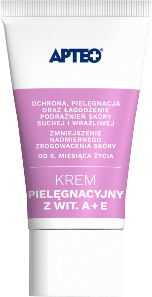 Krem pielęgnacyjny z witaminą A+E APTEO, krem łagodzący podrażnienia, 50 ml