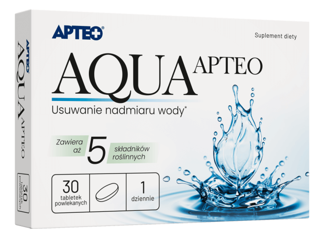 Aqua APTEO, tabletki ze składnikami wspomagającymi pozbycie się nadmiaru wody z organizmu, 30 szt.