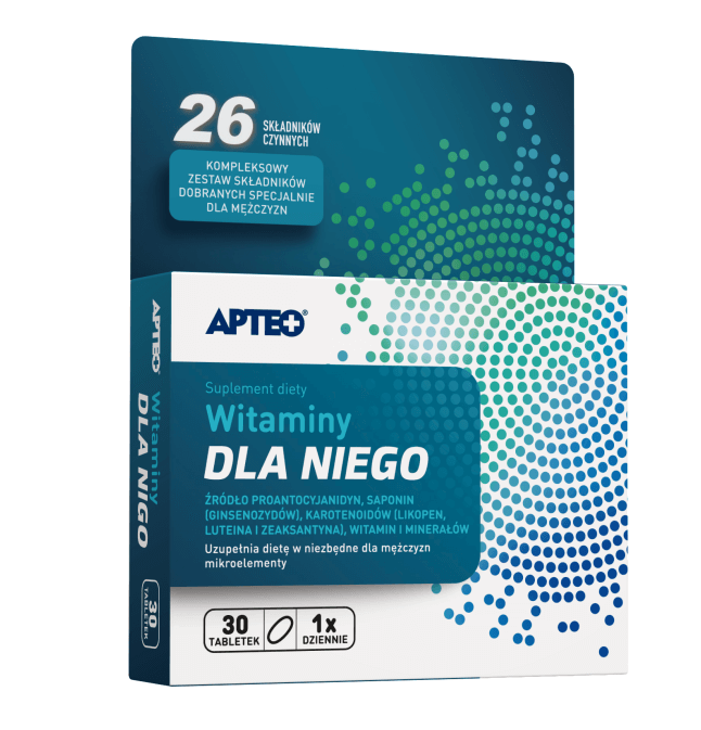 Witaminy dla Niego APTEO tabletki z zestawem mikroelementów, 30 szt.