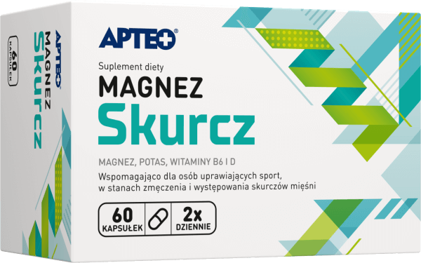 Magnez skurcz APTEO kapsułki ze składnikami na stany zmęczenia i skurcze mięśni, 60 szt.