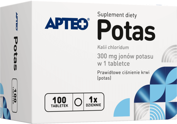 Potas APTEO, tabletki ze składnikami wspierającymi pracę układu nerwowego, 100 szt.