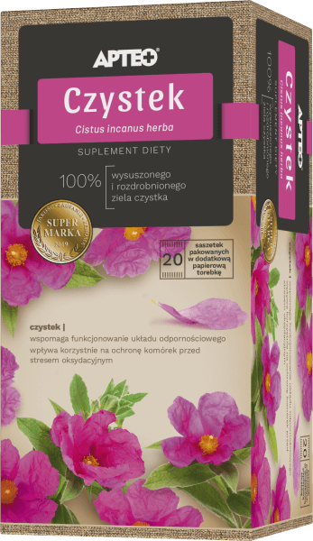 Czystek APTEO zioła ze składniakami wspierającymi odporność, 20 sasz.