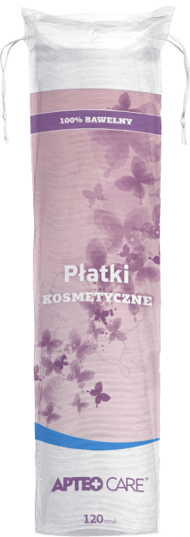 Płatki kosmetyczne APTEO CARE, bawełniane, 120 szt.
