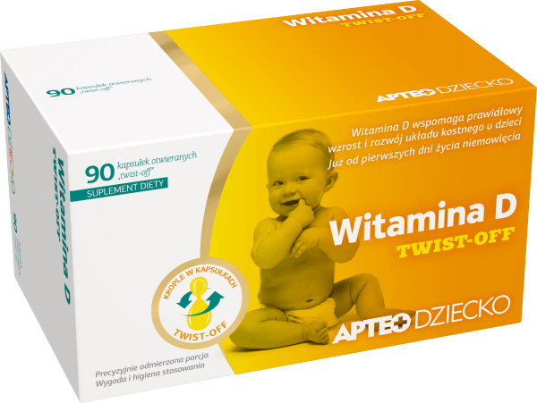 Witamina D twist-off APTEO DZIECKO, 90 kapsułek