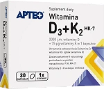 Witamina D3+K2 MK-7 APTEO kapsułki z witaminami, 30 szt.