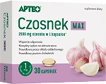 Czosnek Max APTEO kapsułki ze składnikami wspierającymi odporność i zdrowe serce, 30 szt.