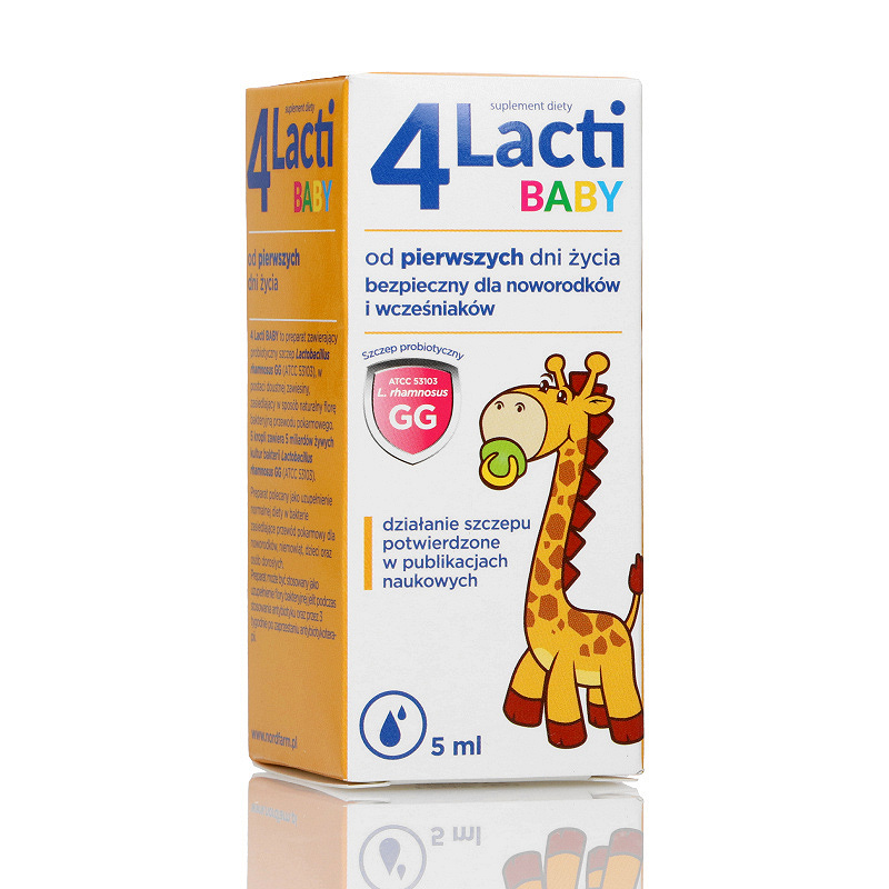 4 Lacti Baby, krople, butelka 5 ml