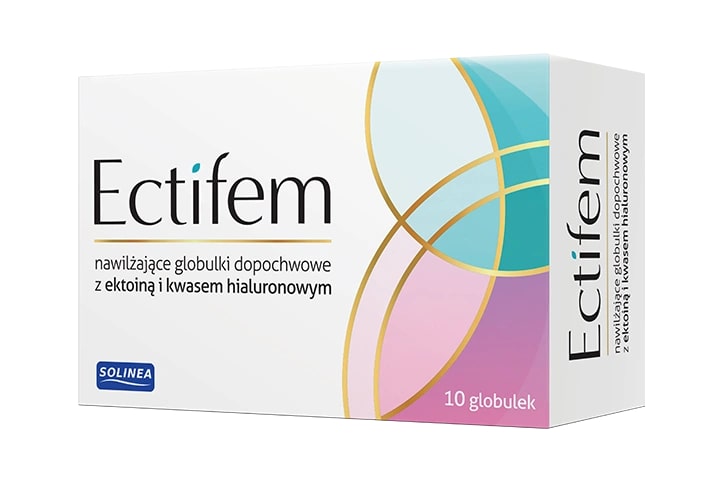 Ectifem, nawilżające globulki dopochwowe, 10 szt.