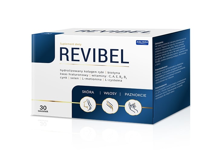Revibel, proszek ze składnikami wspomagającymi skórę, włosy i paznokcie, 30 szt.