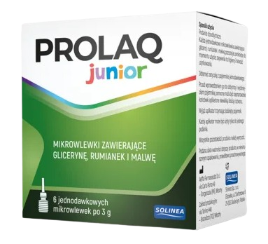 Prolaq junior, mikrowlewki doodbytnicze, 6 szt. x 3 g