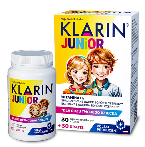 Klarin Junior, 30 + 30 tabletek powlekanych